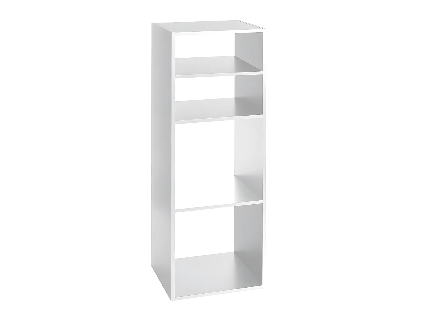 Meuble Étagère 4 cases de rangement Blanc H 100.5 cm
