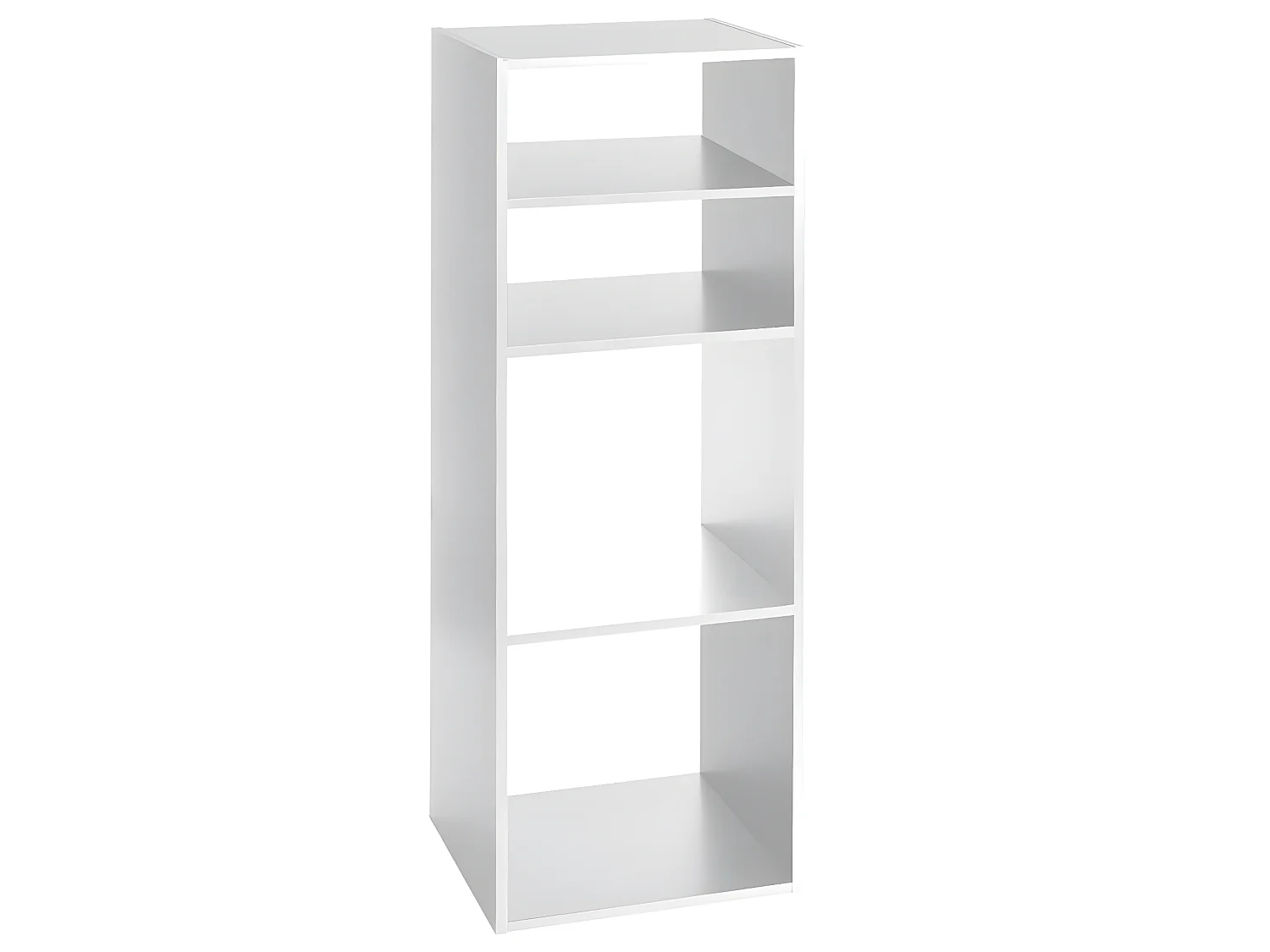 Meuble Étagère 4 cases de rangement Blanc H 100.5 cm