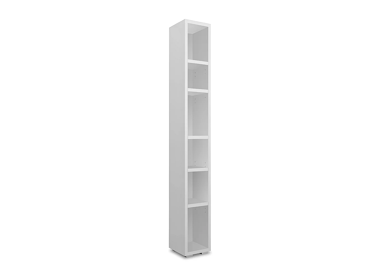 Etagère 191 cm étroite 6 niches blanc