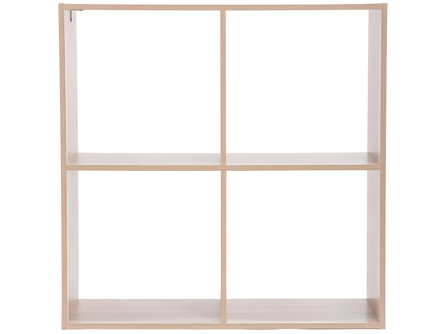 Meuble Étagère 4 cases de rangement effet chêne naturel H 67.5 cm