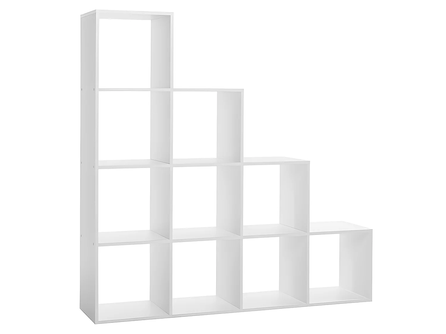 Etagère escaliers 10 cases blanc