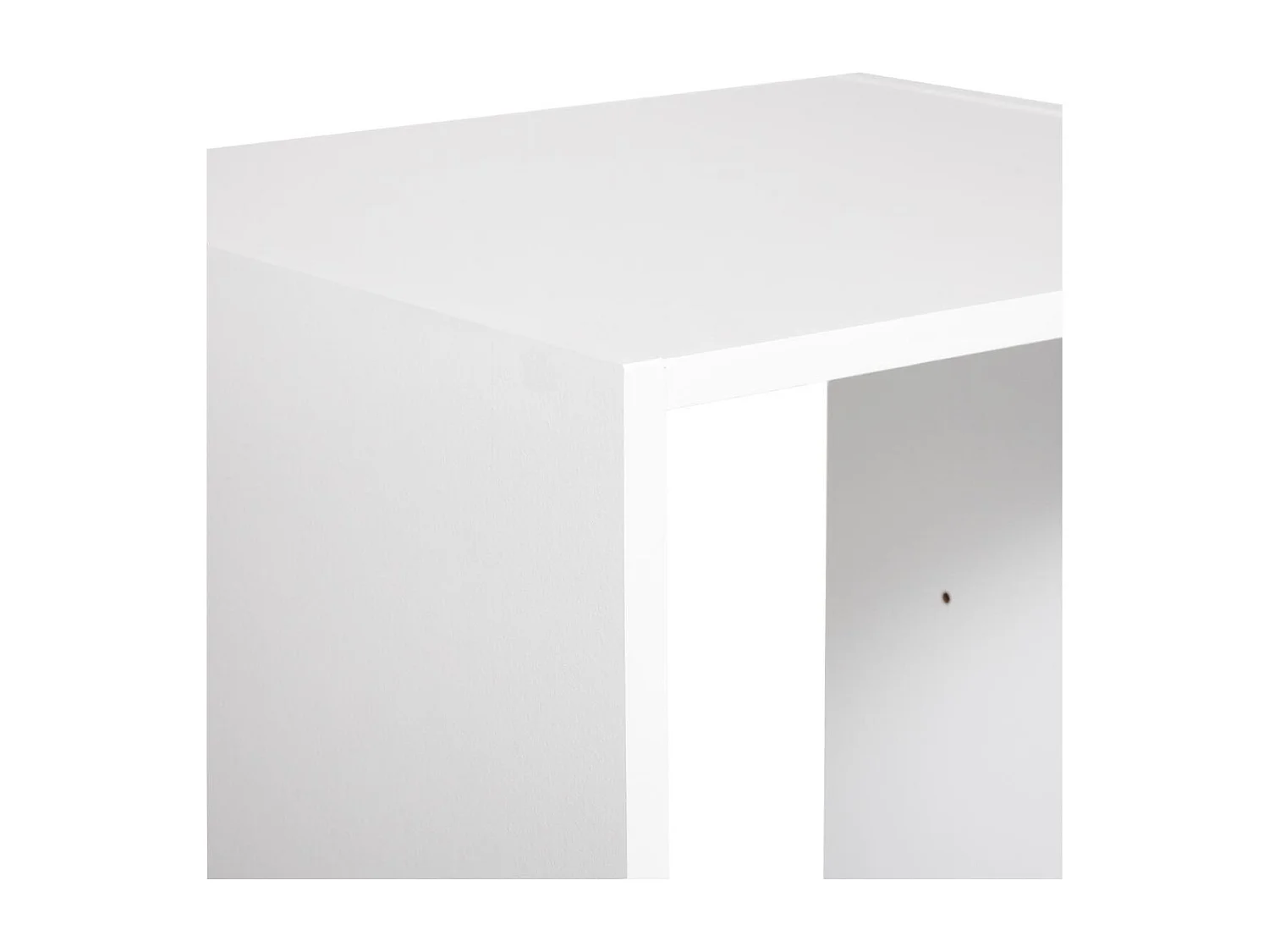 Meuble Étagère colonne 4 cases de rangement Blanc H 134 cm