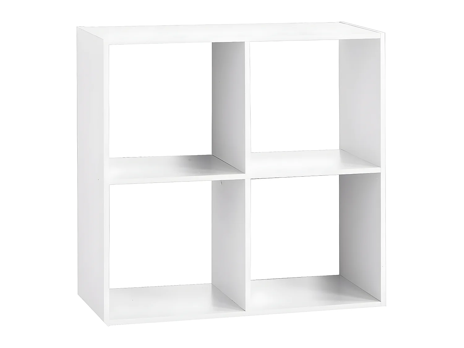 Meuble Étagère 4 cases de rangement Blanc  H 67.5 cm