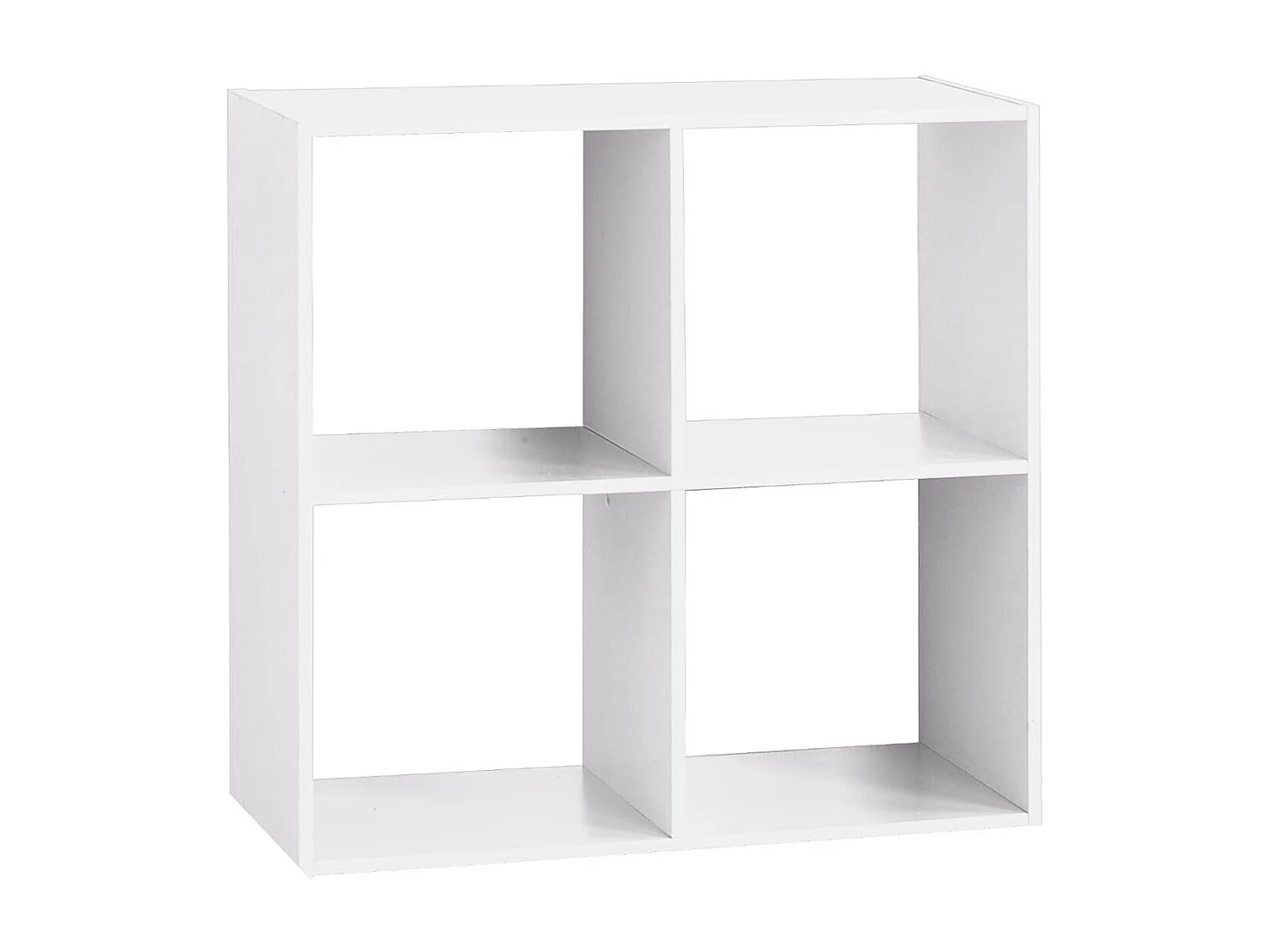Meuble Étagère 4 cases de rangement Blanc  H 67.5 cm