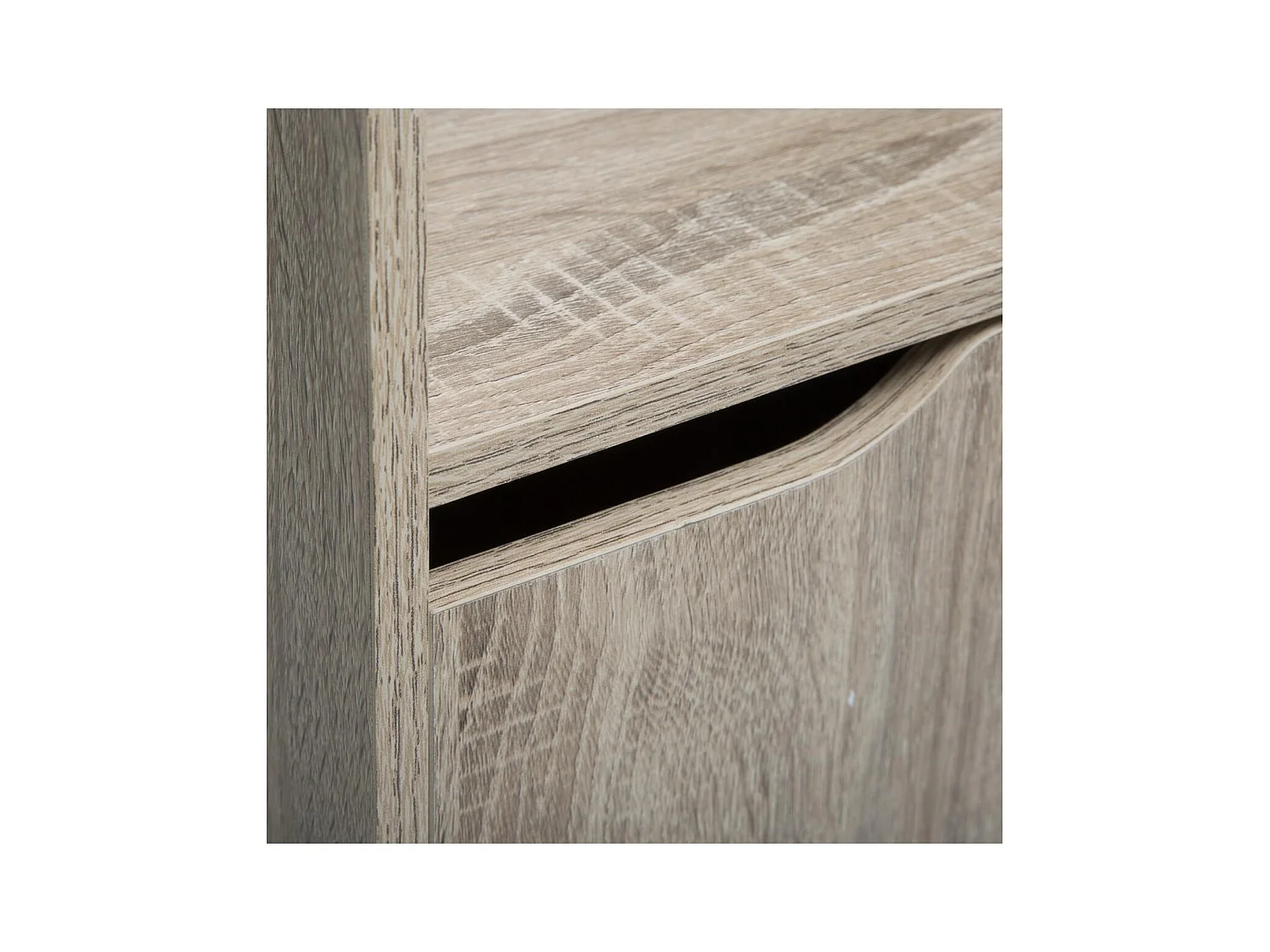 Étagère 4 Niveaux "2 Niches & 2 Portes" 146cm Naturel