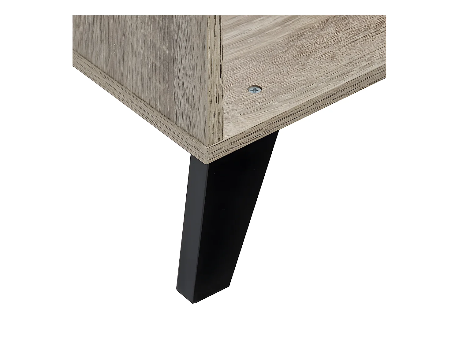 Étagère 4 Niveaux "2 Niches & 2 Portes" 146cm Naturel