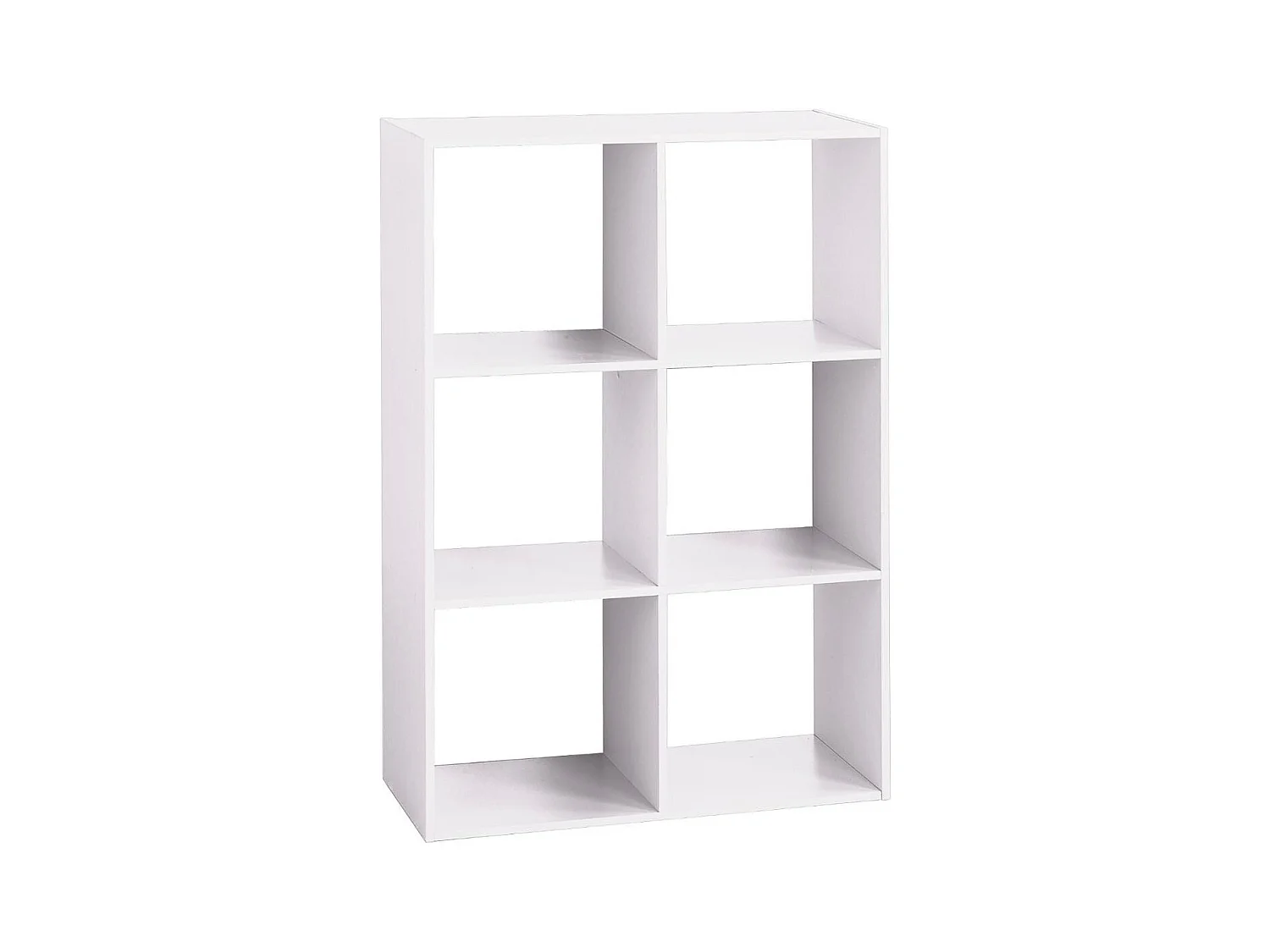 Meuble Étagère 6 cases de rangement Blanc H 100.5 cm