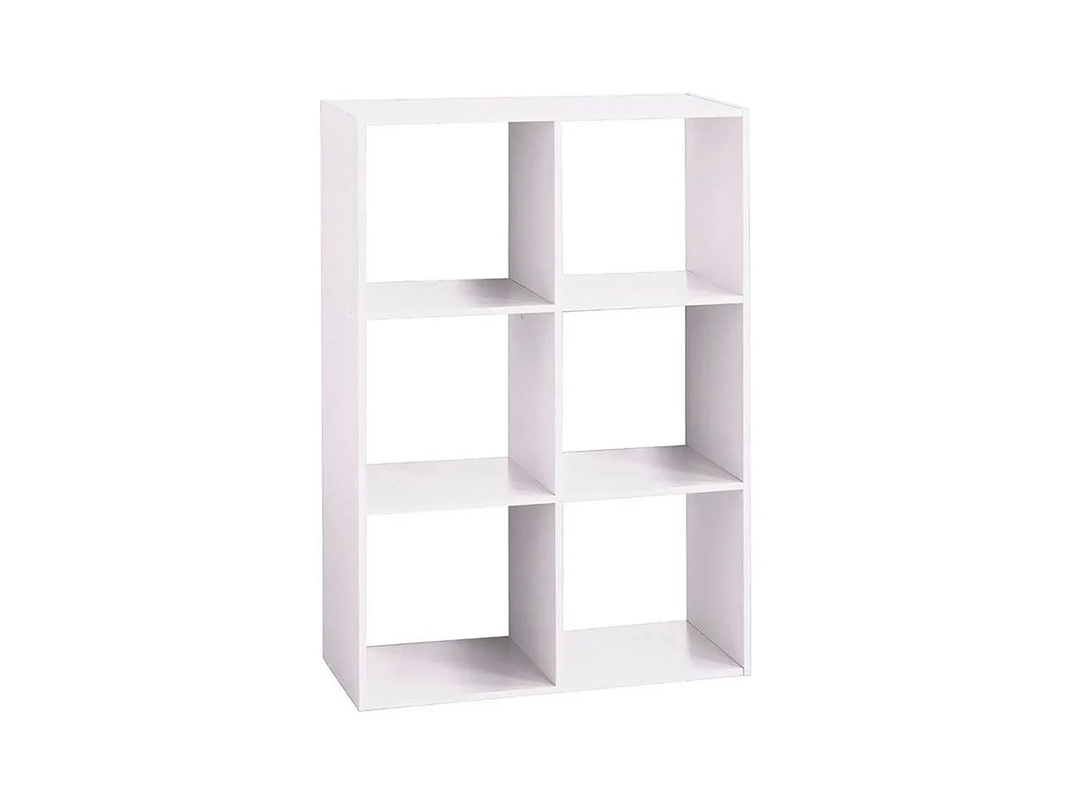 Meuble Étagère 6 cases de rangement Blanc H 100.5 cm