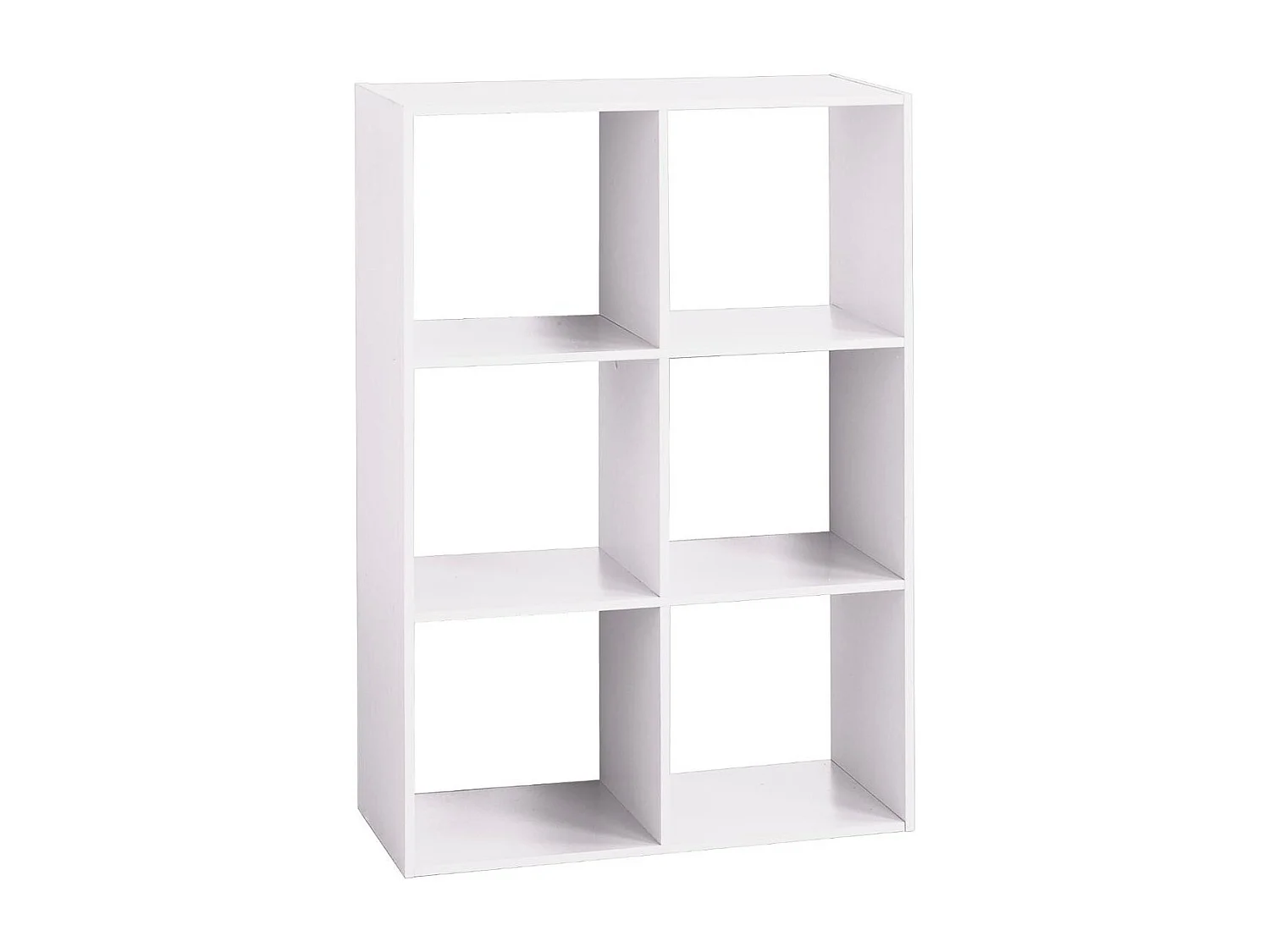 Meuble Étagère 6 cases de rangement Blanc H 100.5 cm
