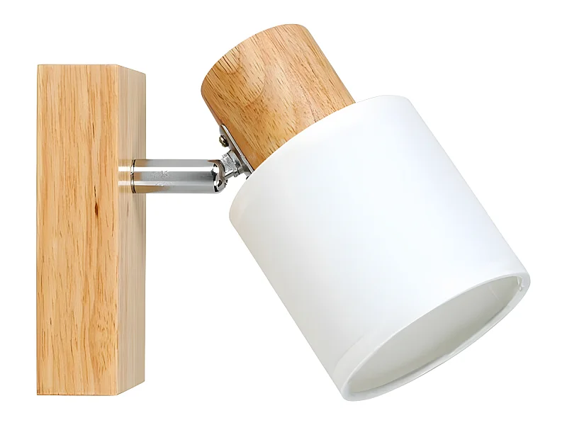 Spot Aria en bois et tissu blanc Ostaria