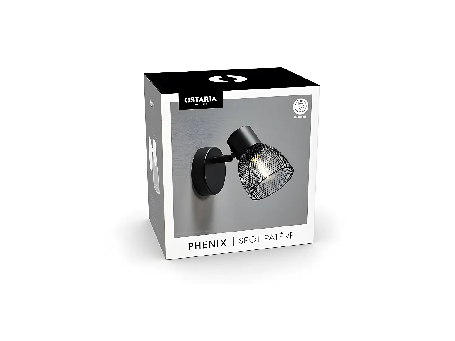 Spot Phenix en métal grillage noir Ostaria