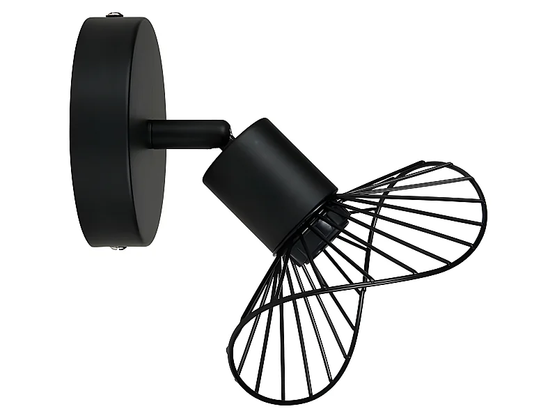 Spot Capeline en métal filaire noir Ostaria