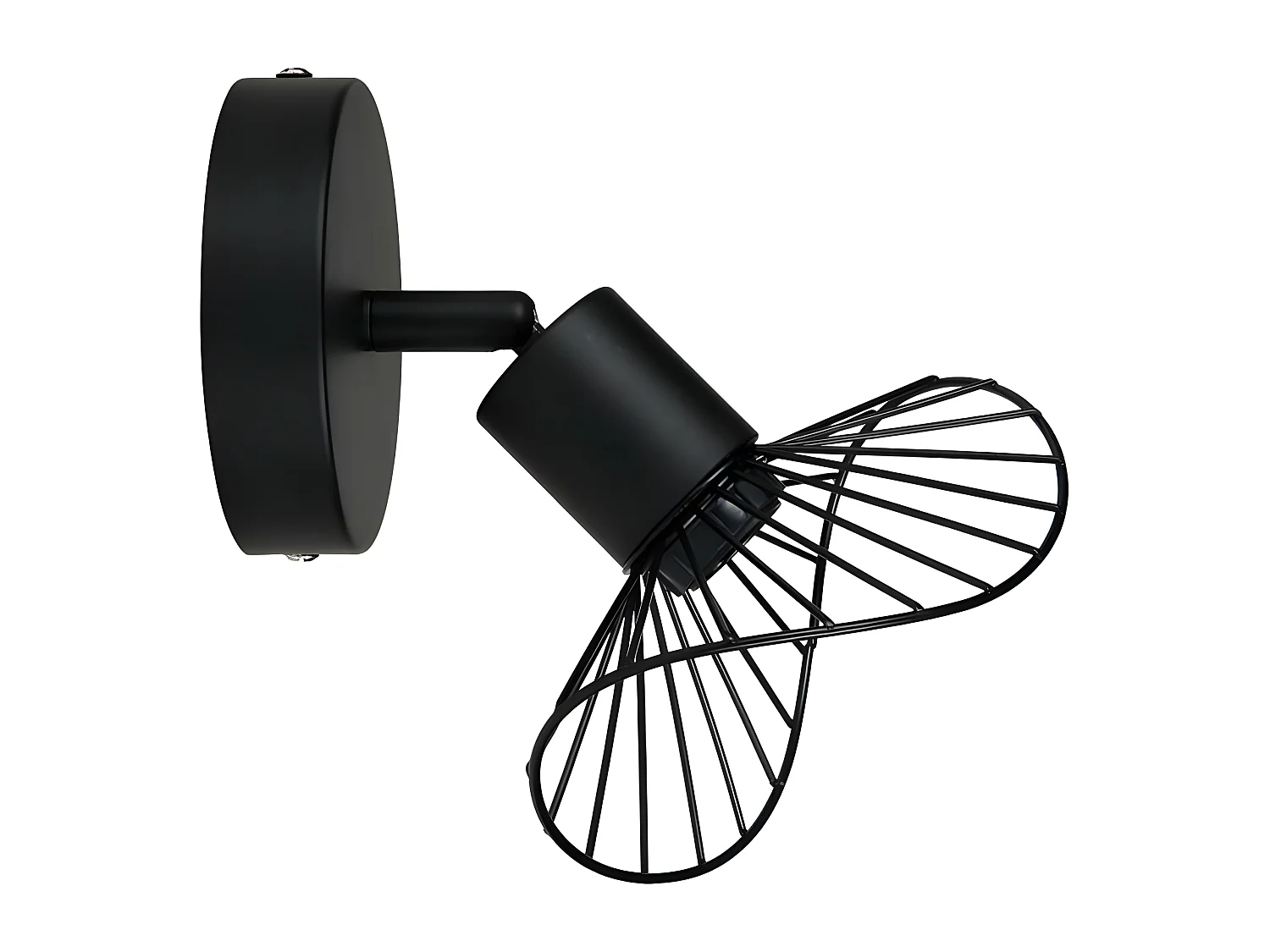 Spot Capeline en métal filaire noir Ostaria