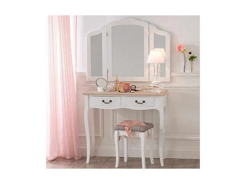 Console 2 Tiroirs "Chrysa" 86cm Naturel