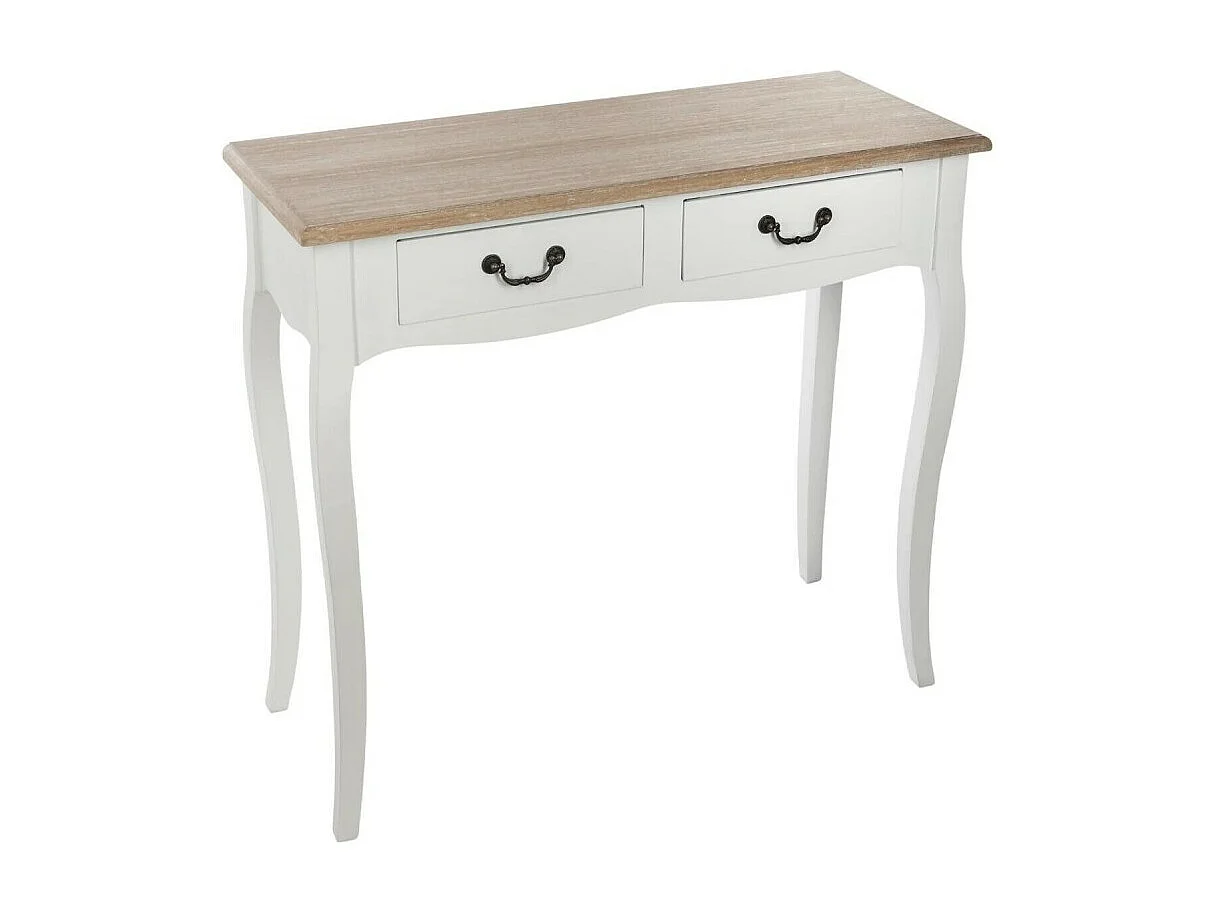 Console 2 Tiroirs "Chrysa" 86cm Naturel