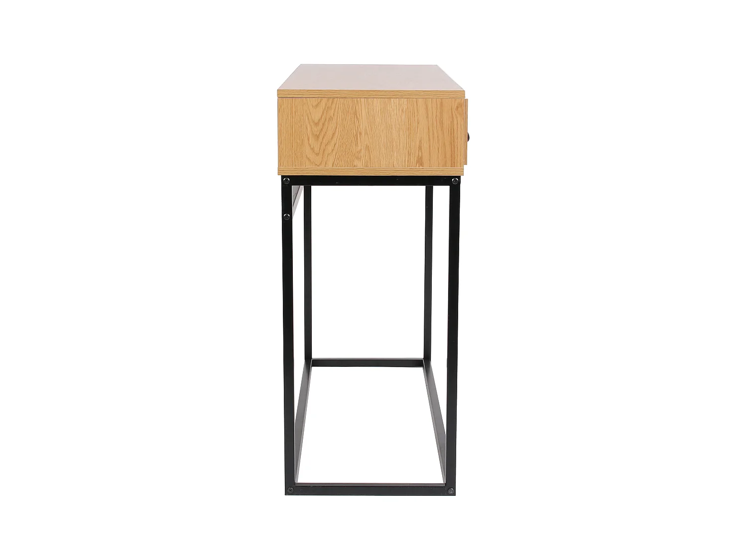 Console Bois Et Metal Abbott Marron, Noir