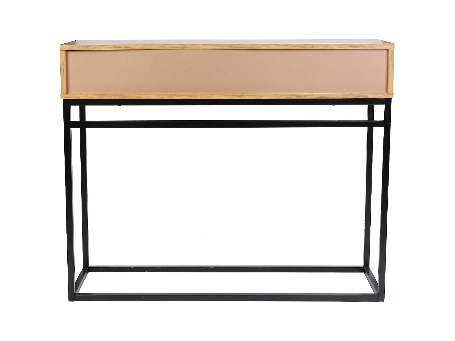 Console Bois Et Metal Abbott Marron, Noir