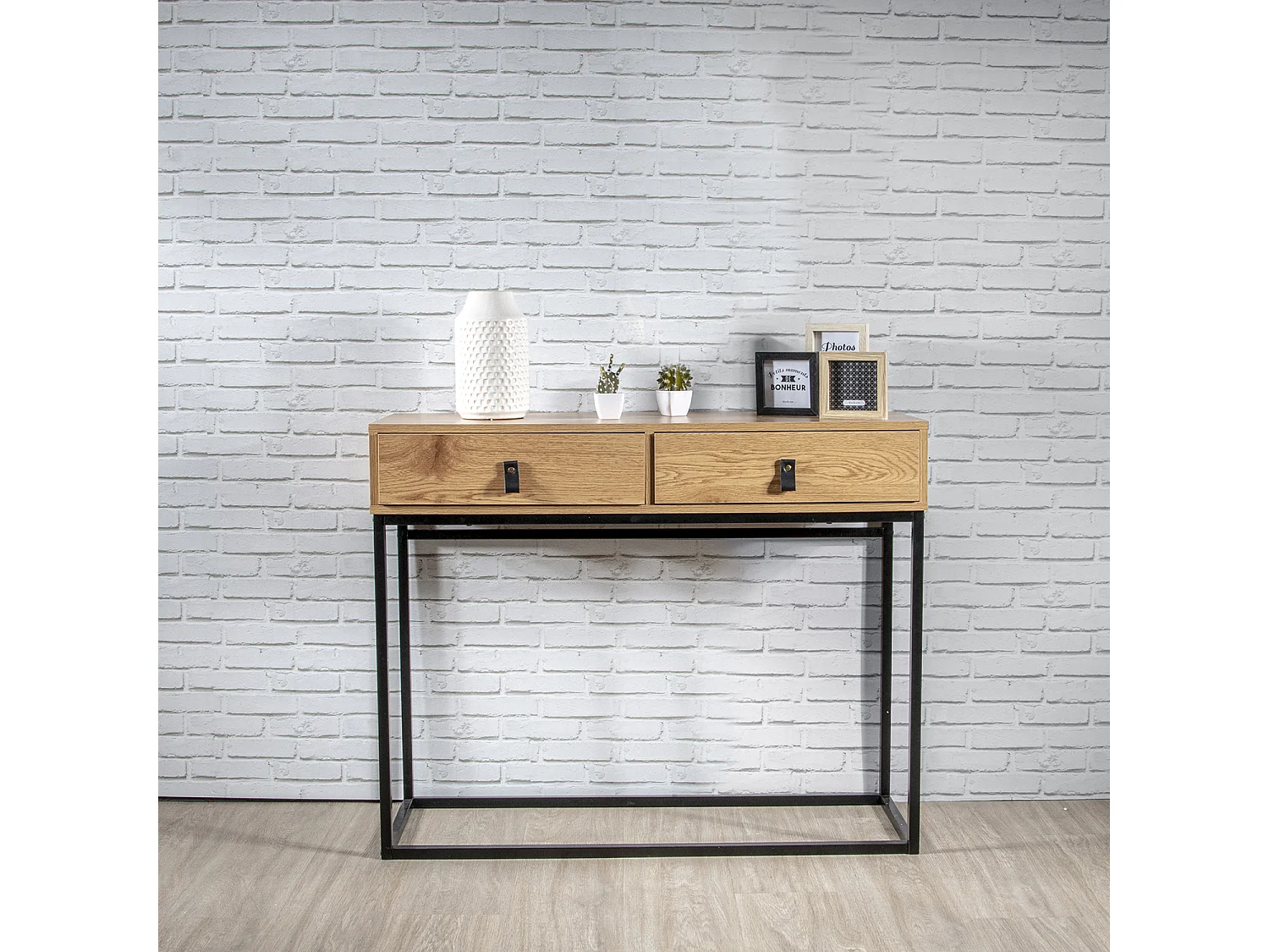 Consola de madera y metal Abbott