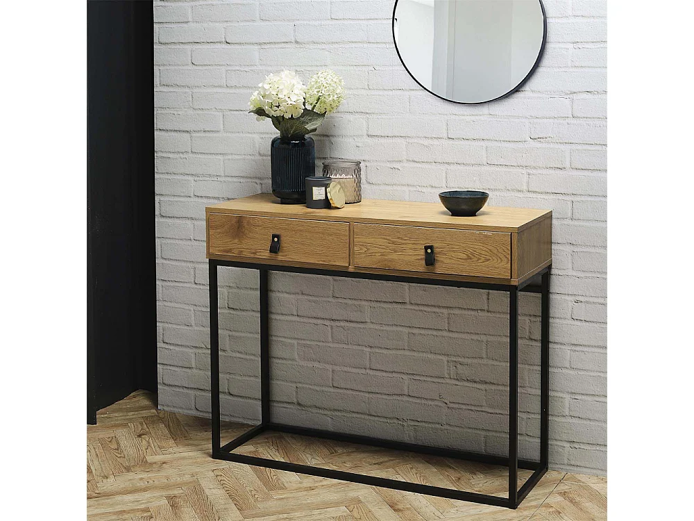 Consola de madera y metal Abbott