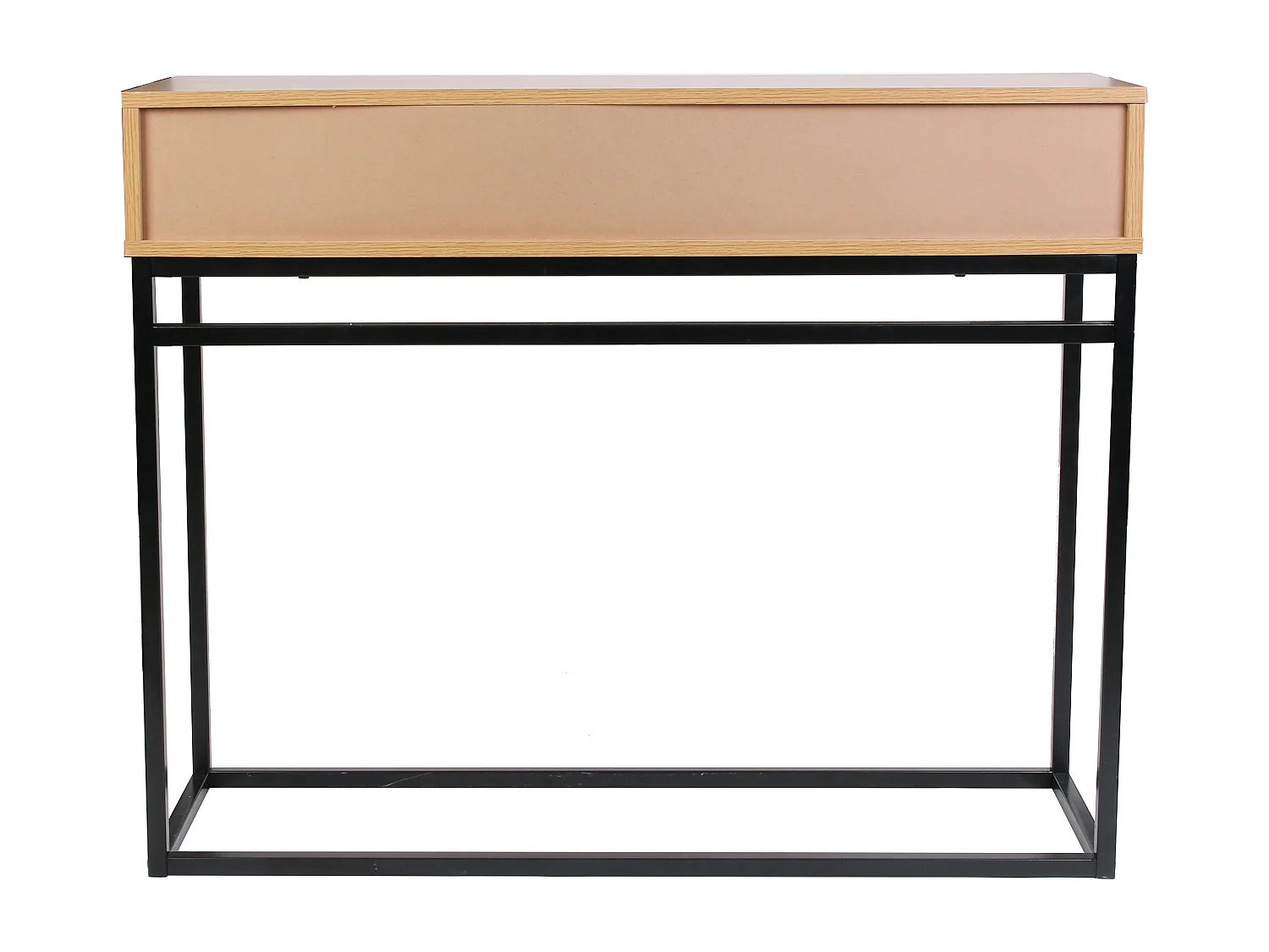 Console Bois Et Metal Abbott Marron, Noir