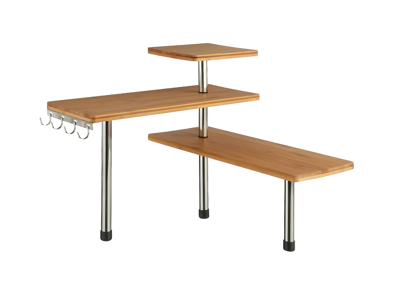 Etagère d'Angle Cuisine "Bambou" 43cm Naturel