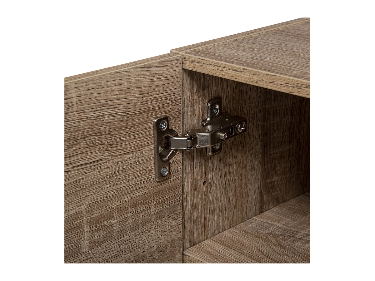 Meuble Etagère murale 2 cases de rangement et 1 porte 36.5 x 30 cm effet bois naturel