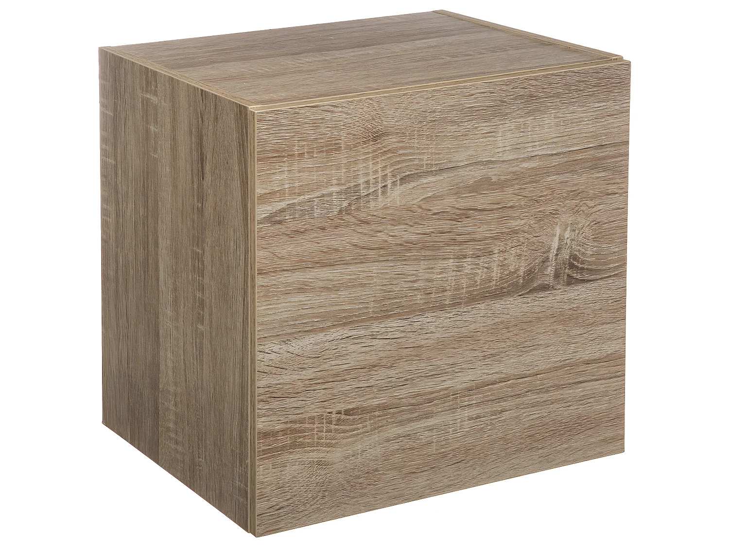 Meuble Etagère murale 2 cases de rangement et 1 porte 36.5 x 30 cm effet bois naturel