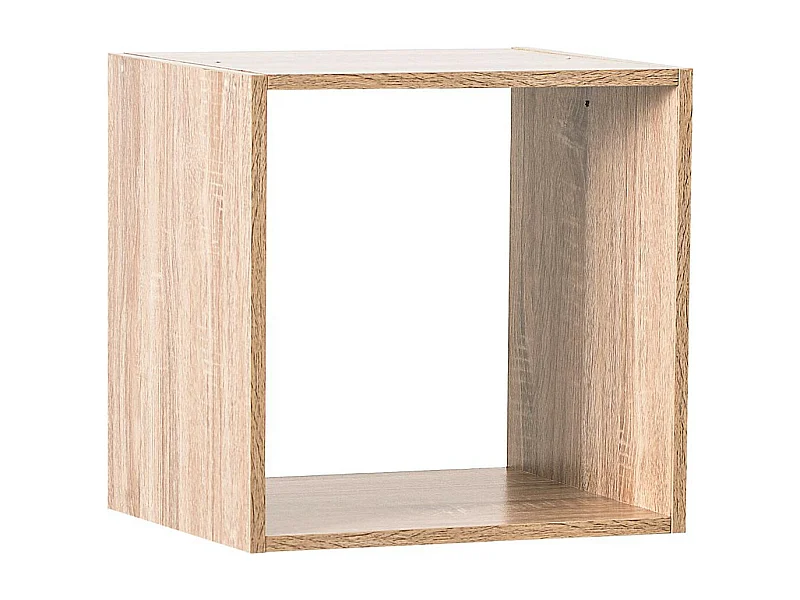 Meuble Étagère 1 case de rangement effet chêne naturel H 34.5 cm - à poser ou mural