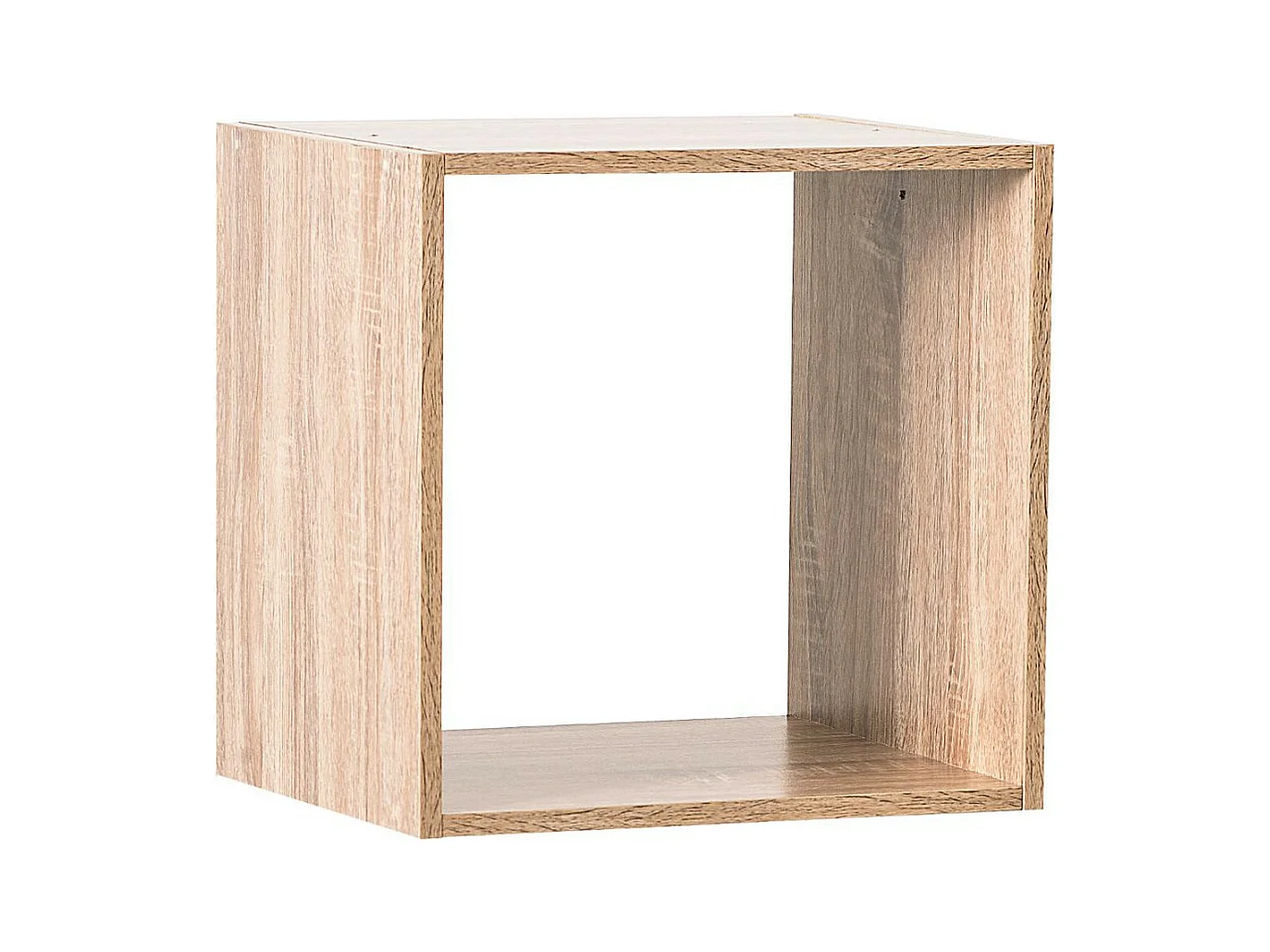 Meuble Étagère 1 case de rangement effet chêne naturel H 34.5 cm - à poser ou mural