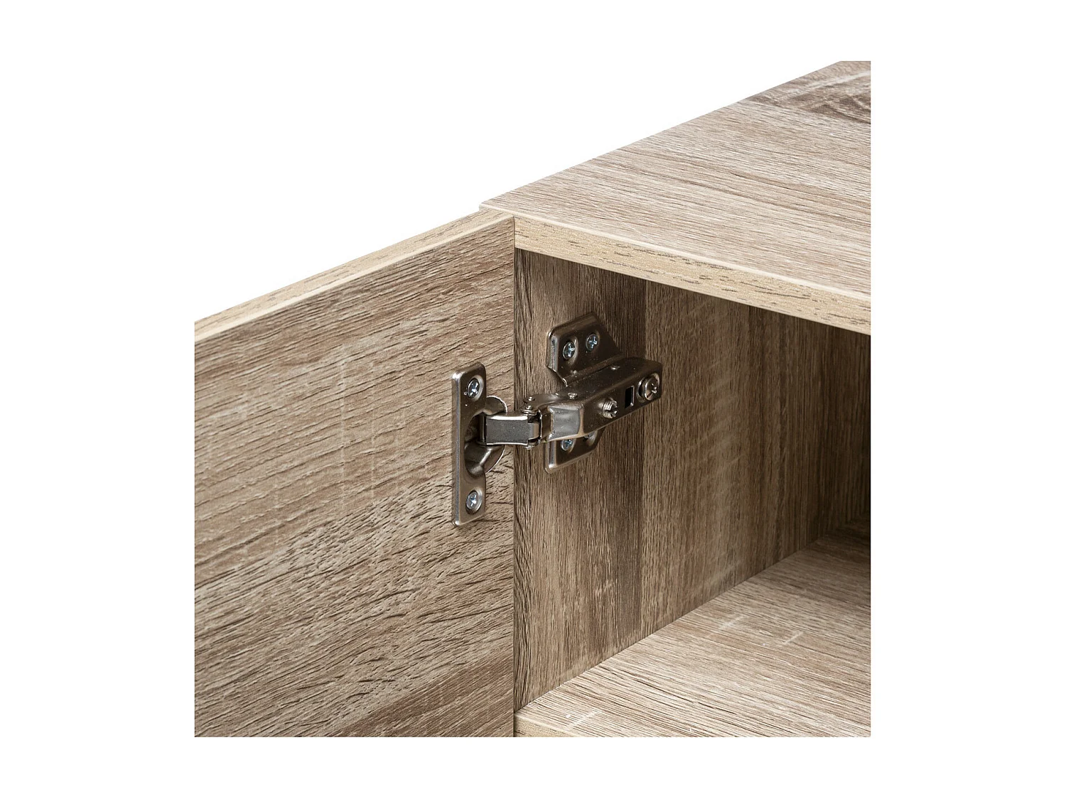 Meuble Etagère murale 2 cases de rangement et 1 porte 57 x 30 cm effet bois naturel