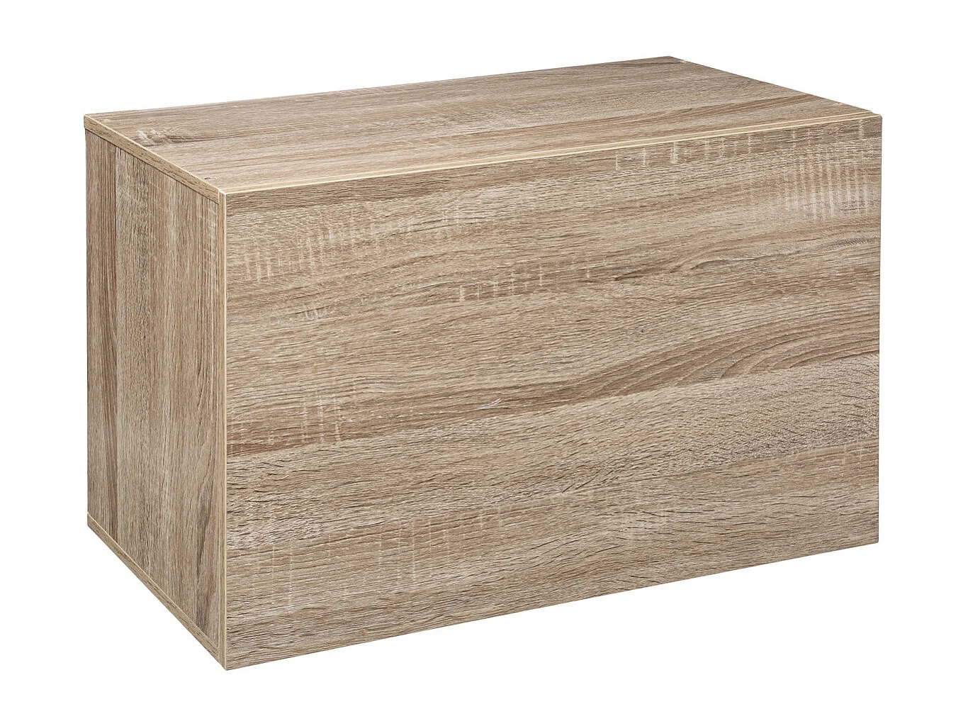Meuble Etagère murale 2 cases de rangement et 1 porte 57 x 30 cm effet bois naturel