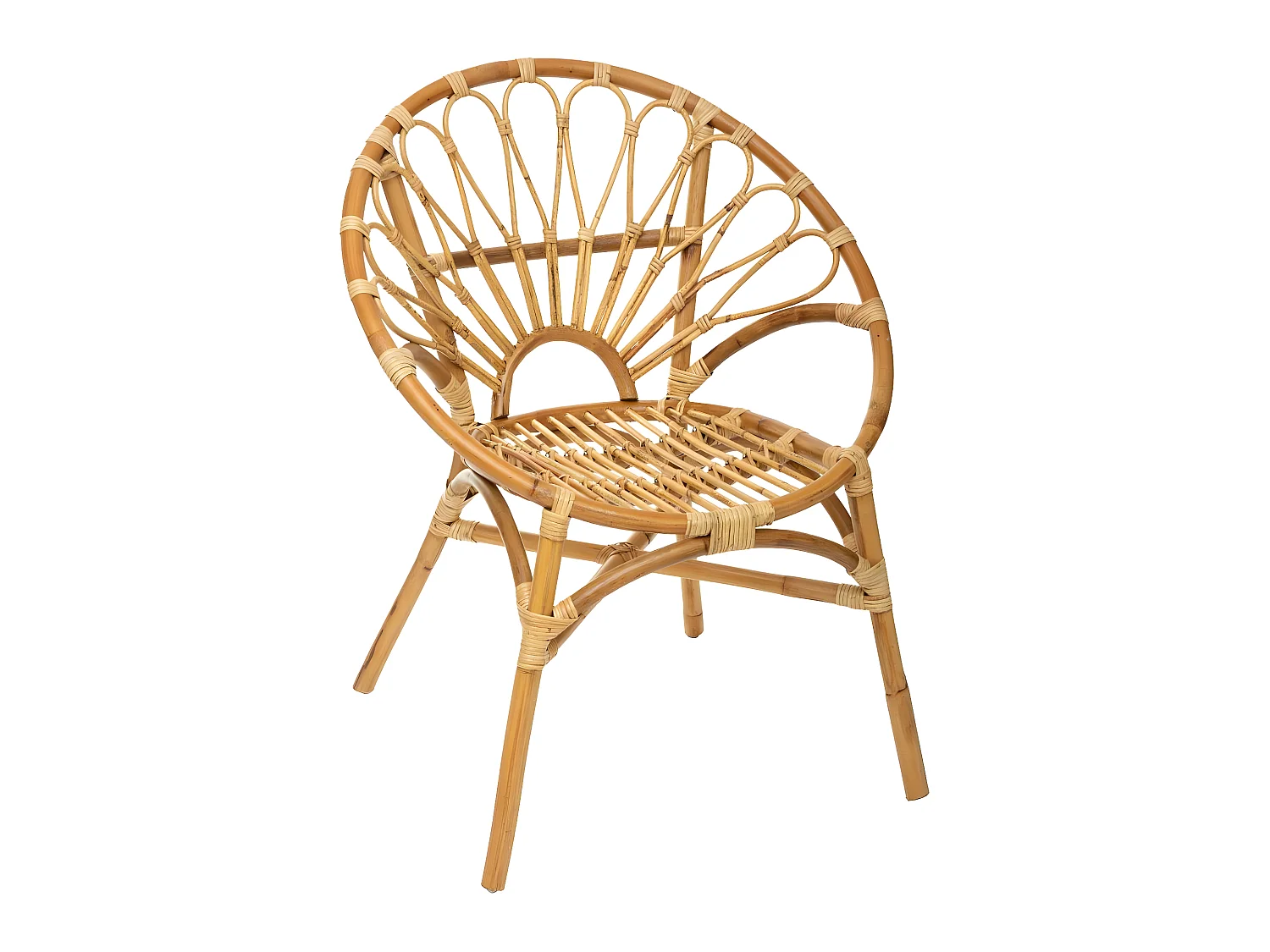Fauteuil en Rotin naturel H 84 cm