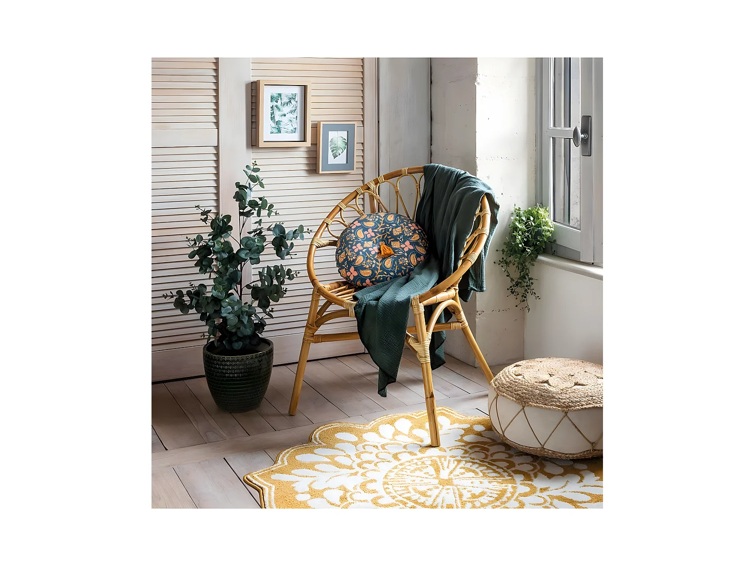 Fauteuil en Rotin naturel H 84 cm