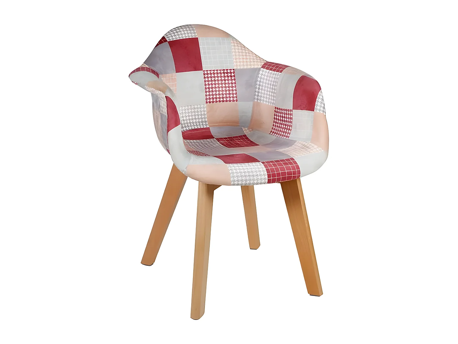 Fauteuil enfant patchwork rose Ostaria