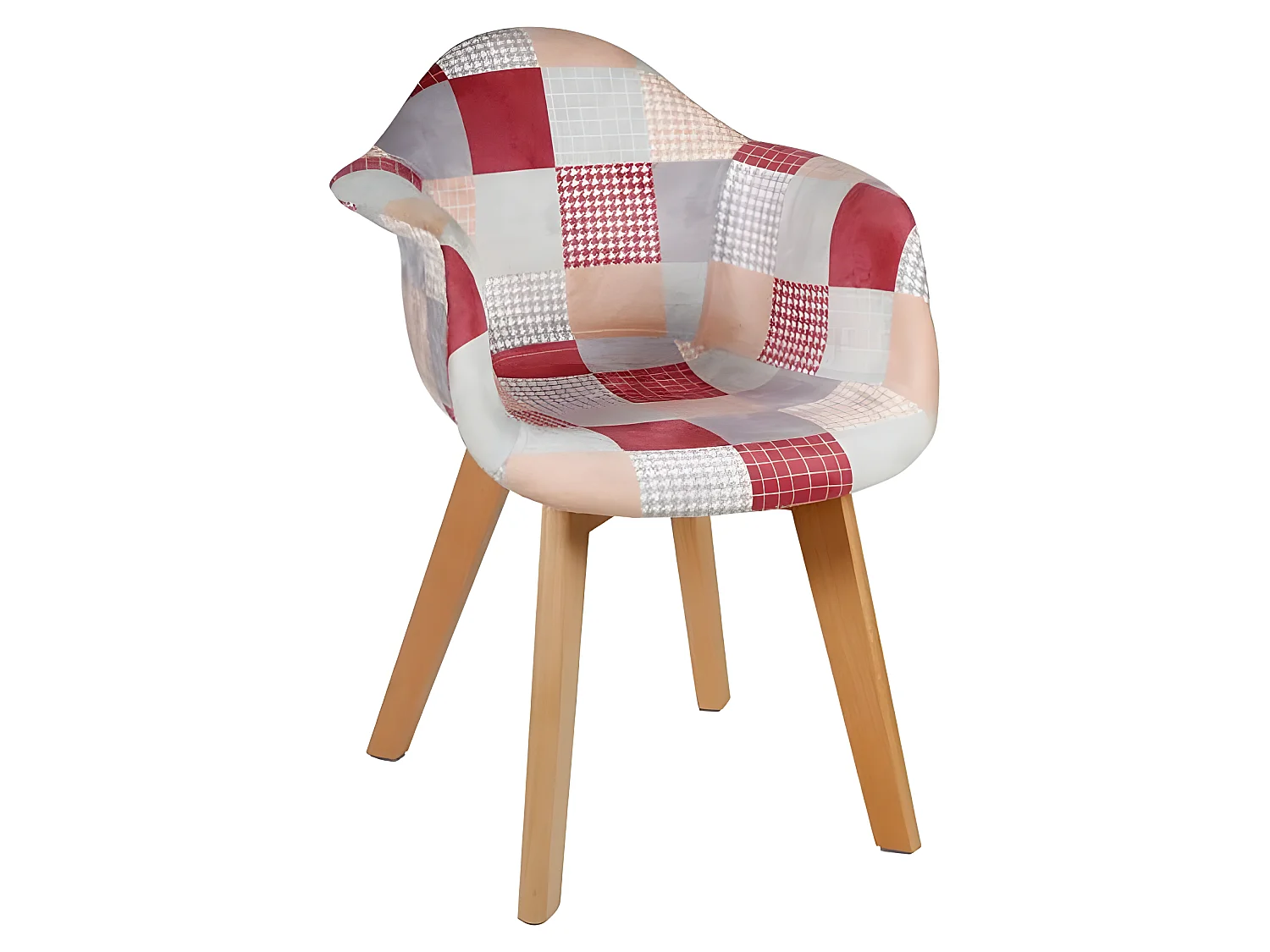 Fauteuil enfant patchwork rose Ostaria
