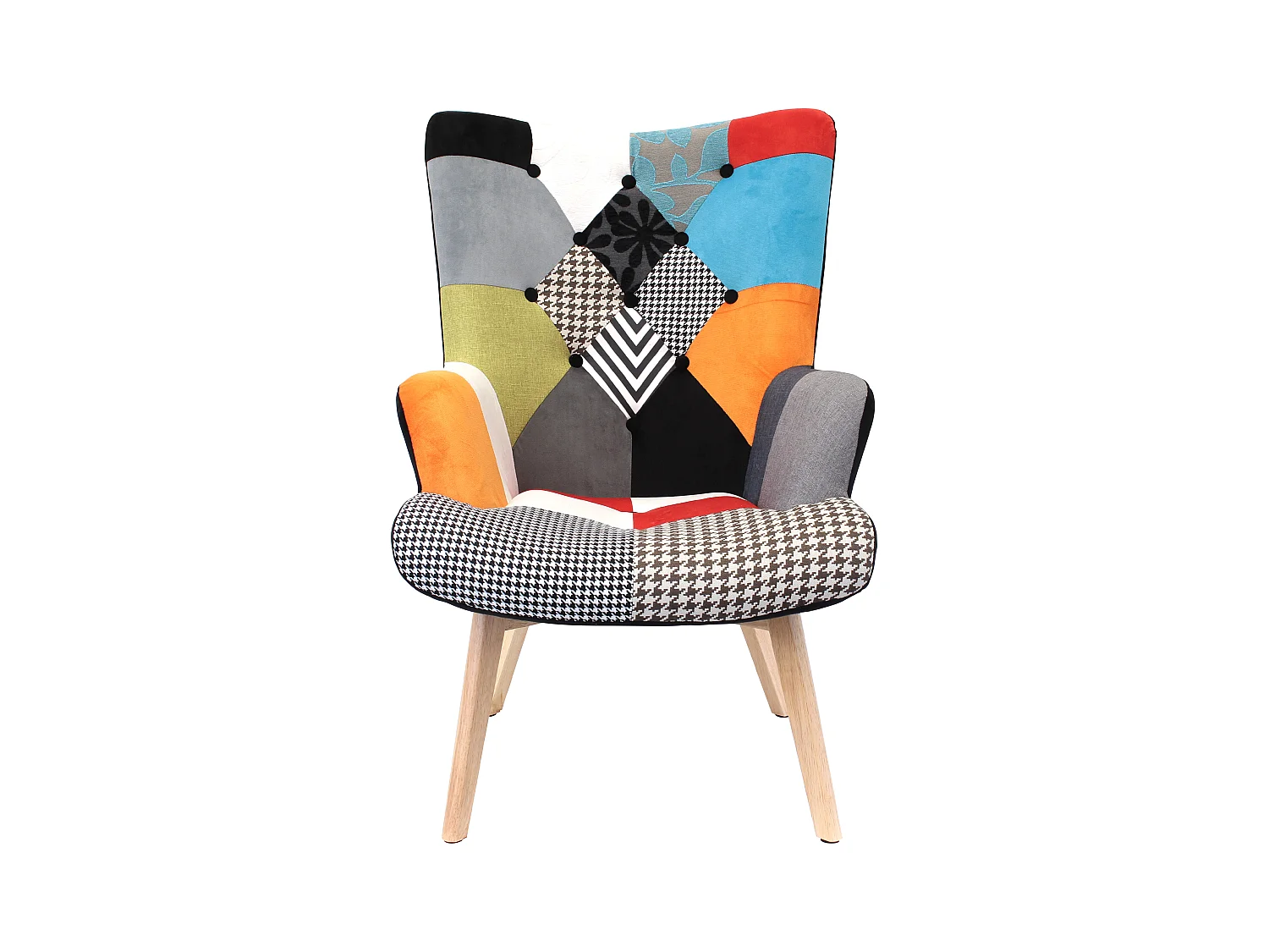 Fauteuil Helsinki Patchwork Multicolore