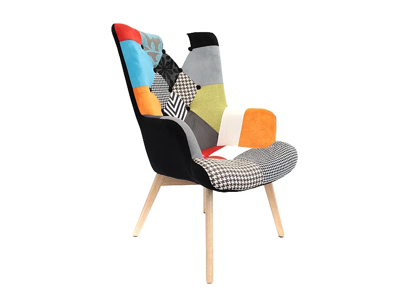 Fauteuil Helsinki Patchwork Multicolore