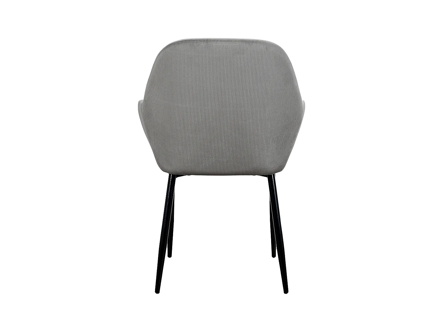 Fauteuil Giulia Gris Fonce Velours Cotele - Lot De 2 Gris