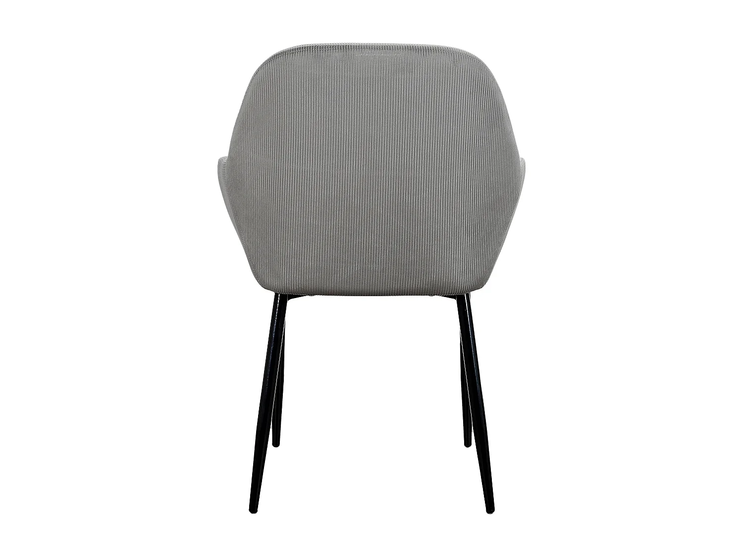 Fauteuil Giulia Gris Fonce Velours Cotele - Lot De 2 Gris