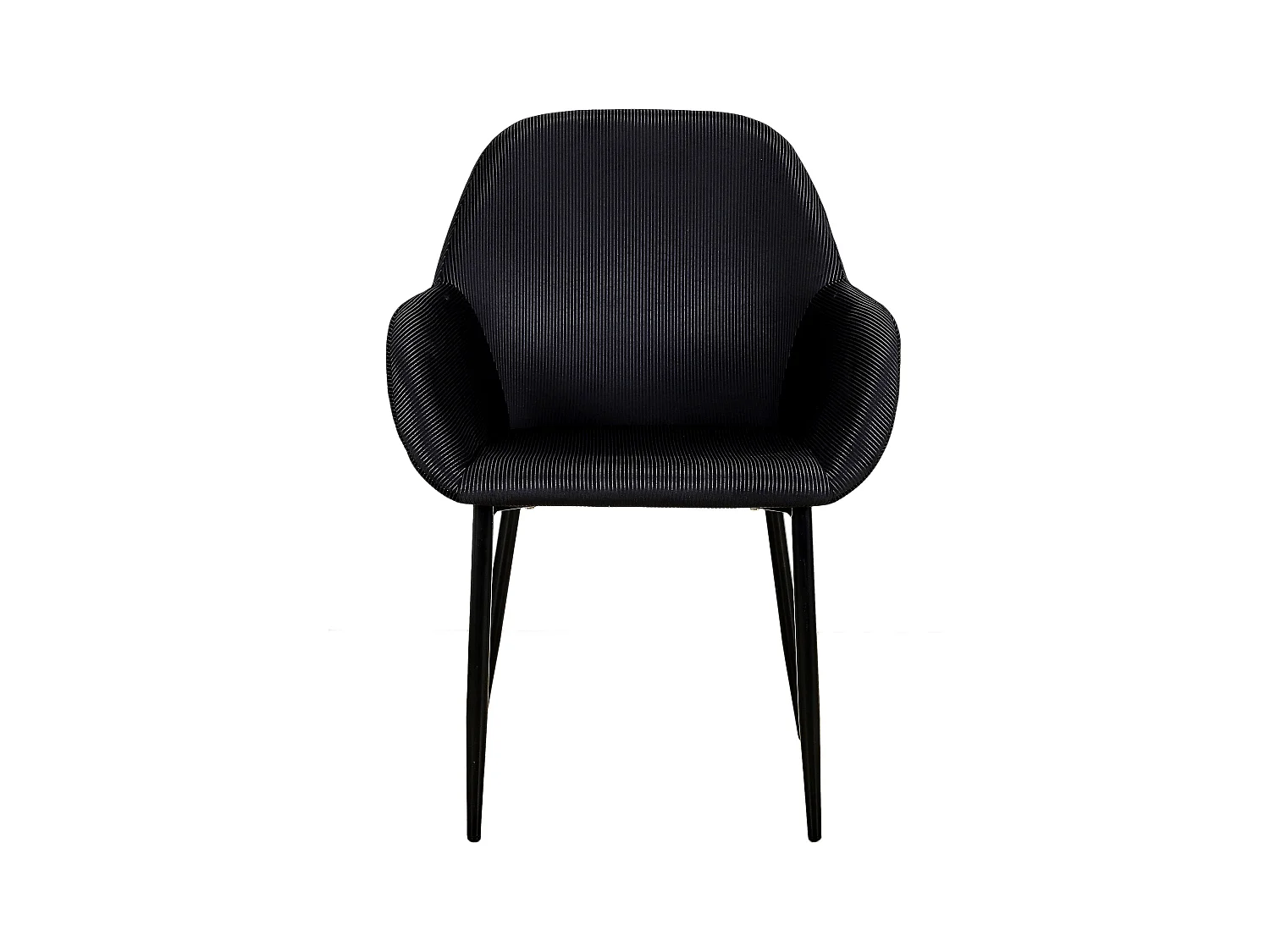 Fauteuil Giulia Noir Velours Cotele - Lot De 2 Noir