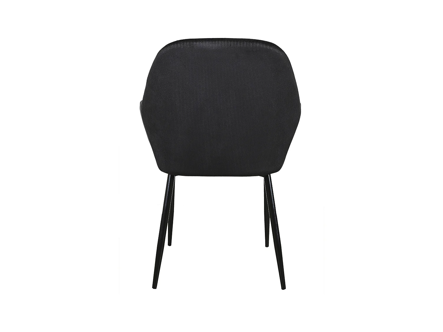 Fauteuil Giulia Noir Velours Cotele - Lot De 2 Noir