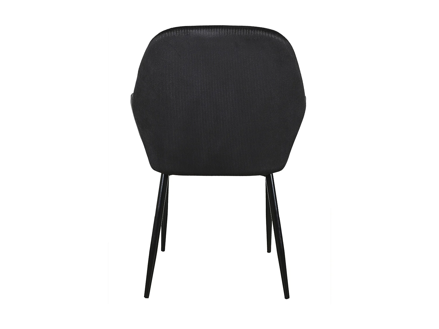 Fauteuil Giulia Noir Velours Cotele - Lot De 2 Noir