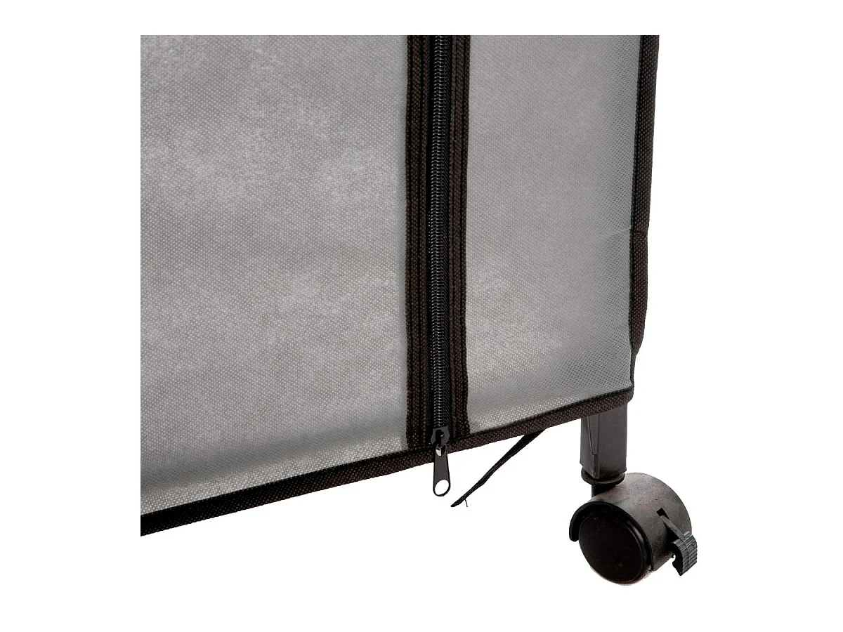 Armoire de Rangement Vêtement "Double" 168cm Gris