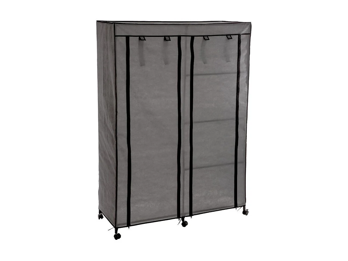 Armoire de Rangement Vêtement "Double" 168cm Gris