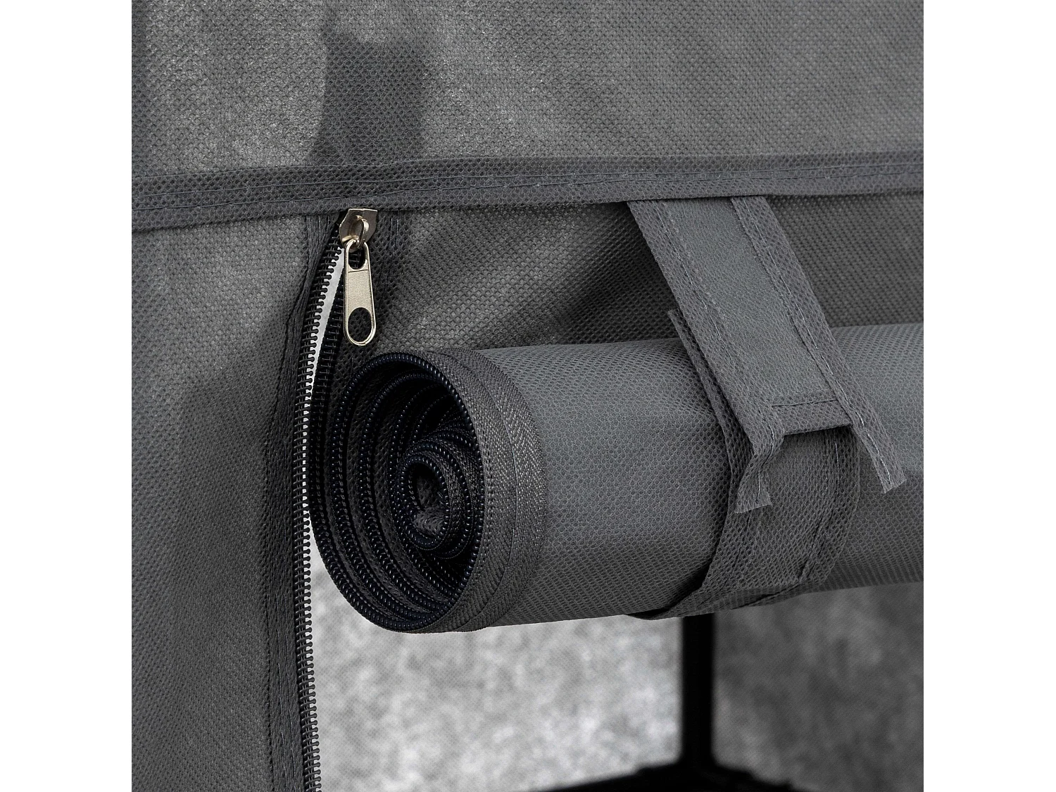 Armoire de Rangement Vêtement "Double" 168cm Gris