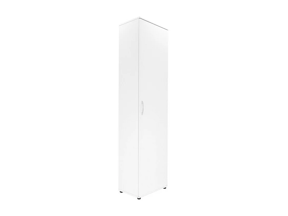 Armoire 1 porte 6 niveaux blanc