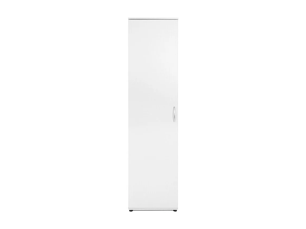 Armoire 1 porte 6 niveaux blanc
