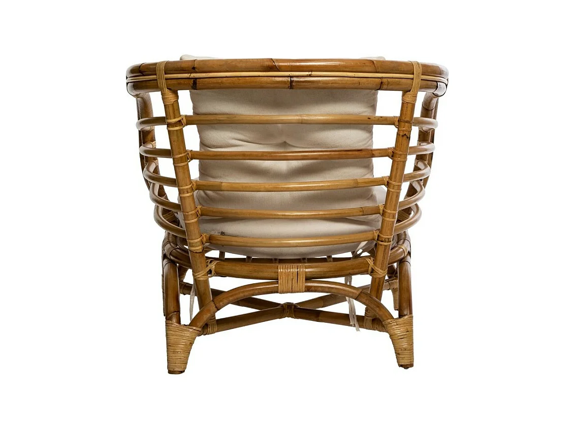 Fauteuil Design en Rotin "Farah" 79cm Naturel