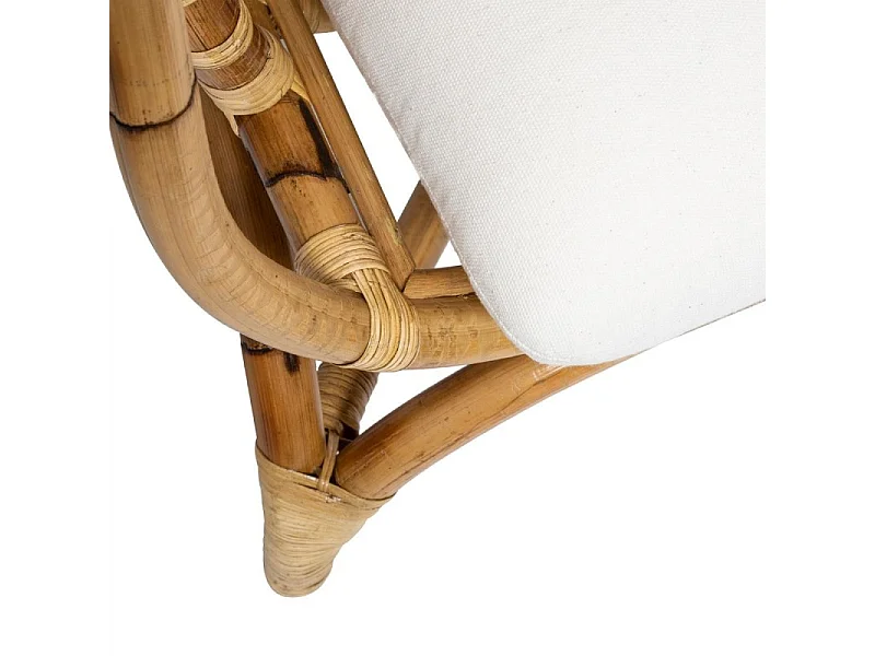 Fauteuil Design en Rotin "Farah" 79cm Naturel