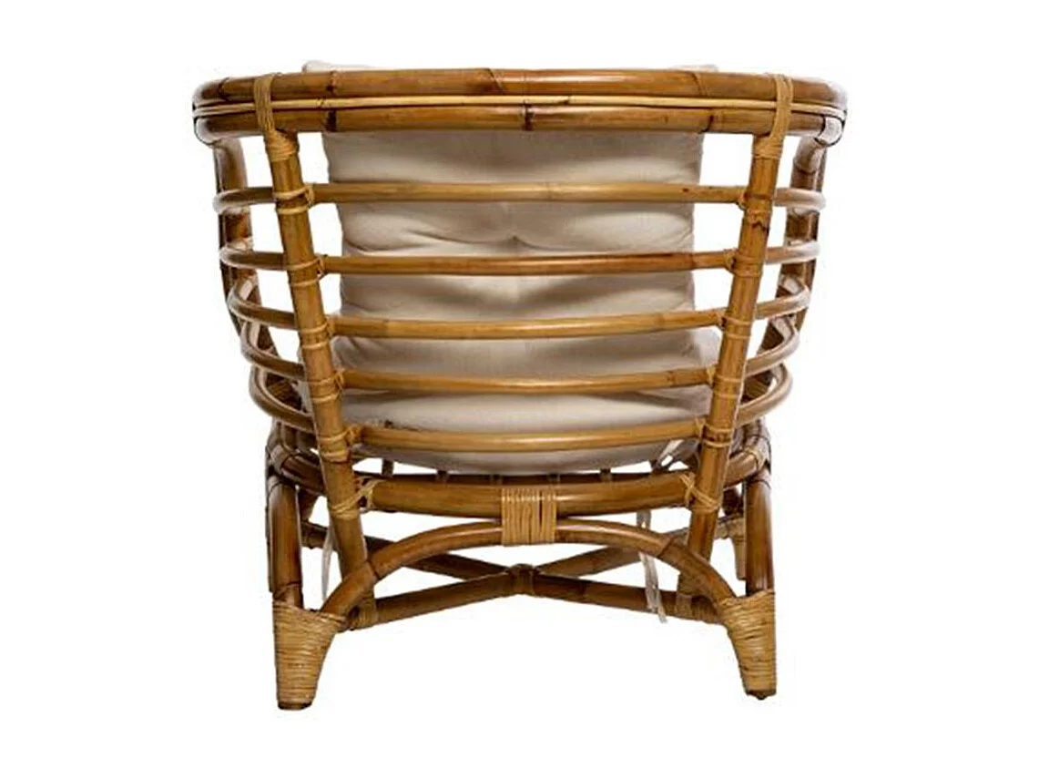 Fauteuil Design en Rotin "Farah" 79cm Naturel